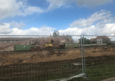 Abriss der ehemaligen Kasernengebäude in Ludwigslust, Mai 2019